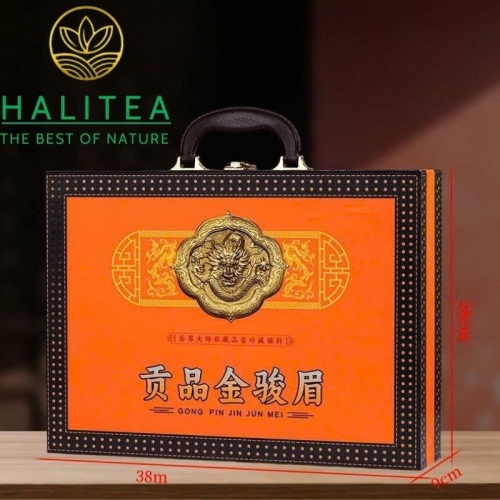 Hồng Trà Kim Tuấn Mi Cống Phẩm – Hộp Quà Kim Hoàng 250g