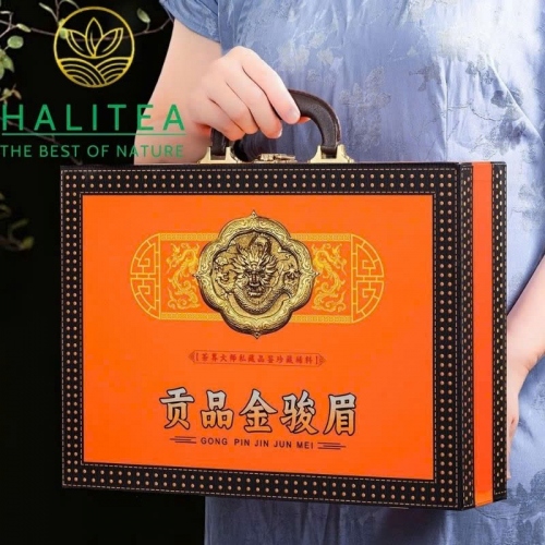 Hồng Trà Kim Tuấn Mi Cống Phẩm – Hộp Quà Kim Hoàng 250g