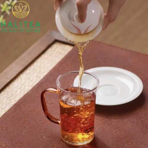 Hồng Trà Quế Hoa - Trà Đen Osmanthus Vũ Di Sơn Lon Thiếc Cam 50gr
