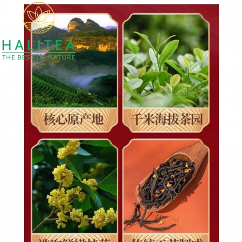 Hồng Trà Quế Hoa Trà Đen Osmanthus Vũ Di Sơn Phúc Kiến Thùng Gỗ 500Gr