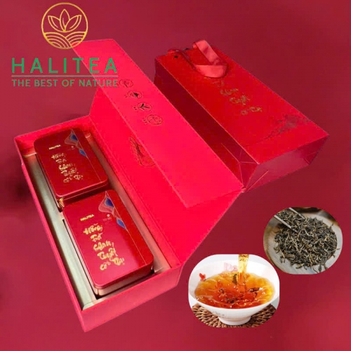Hồng Trà Shan Tuyết Cổ Thụ HALITEA Hộp Thiếc Đỏ Cao Cấp 200gr