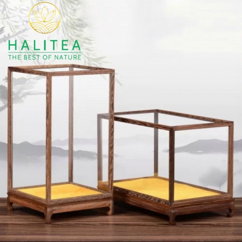 Hộp Kính Trưng Ấm Trà Hình Trụ Cao 19cm
