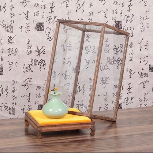 Hộp Kính Trưng Ấm Trà Hình Trụ Cao 21cm