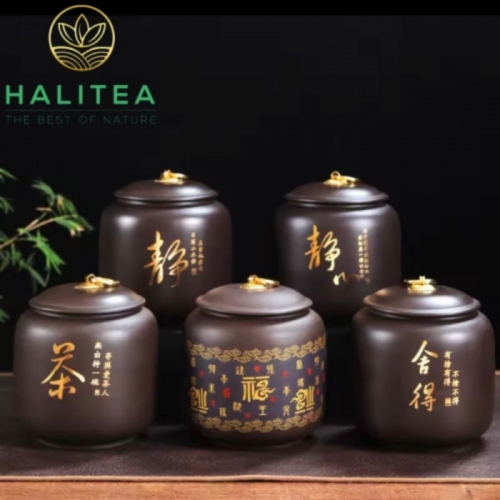 Hũ Đựng Trà Hắc Nê Hoa Văn Đa Dạng 835ml