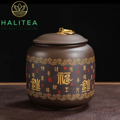 Hũ Đựng Trà Hắc Nê Hoa Văn Đa Dạng 835ml