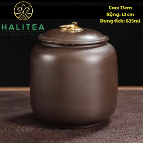 Hũ Đựng Trà Hắc Nê Hoa Văn Đa Dạng 835ml