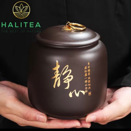 Hũ Đựng Trà Hắc Nê Hoa Văn Đa Dạng 835ml