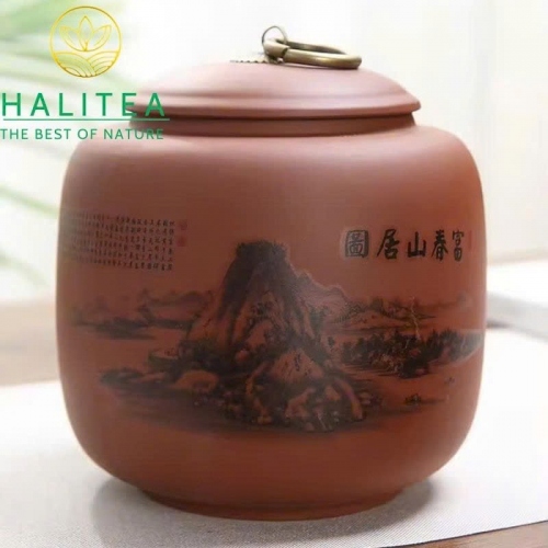 Hũ Đựng Trà Tử Nê Nắp Kín 650ml