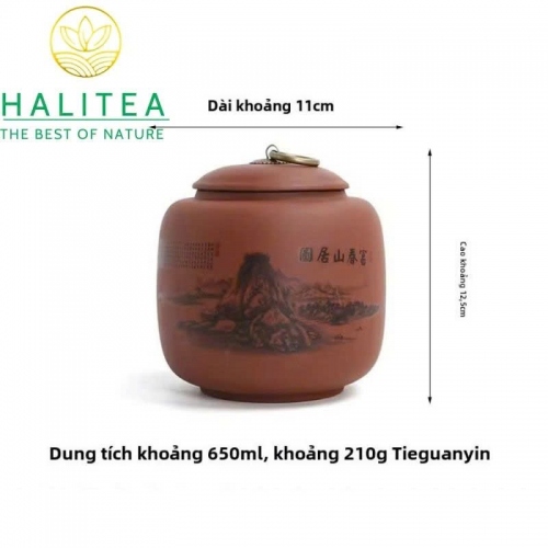 Hũ Đựng Trà Tử Nê Nắp Kín 650ml