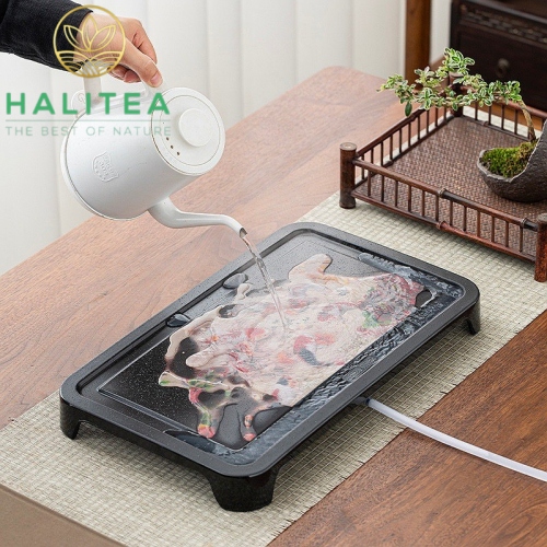 Khay Trà Đổi Màu Cửu Ngư Quần Hội KT: 46x28cm