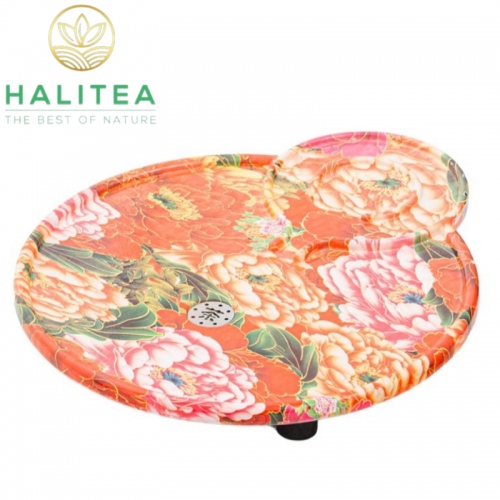 Khay Trà Đổi Màu Hoa Mẫu Đơn KT: 41x35cm