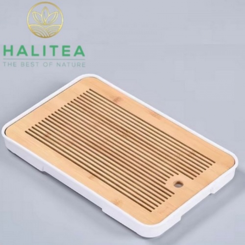 Khay Trà Gỗ Hồ Đào Đế Nhựa Hình Chữ Nhật KT: 36X24X3,4cm