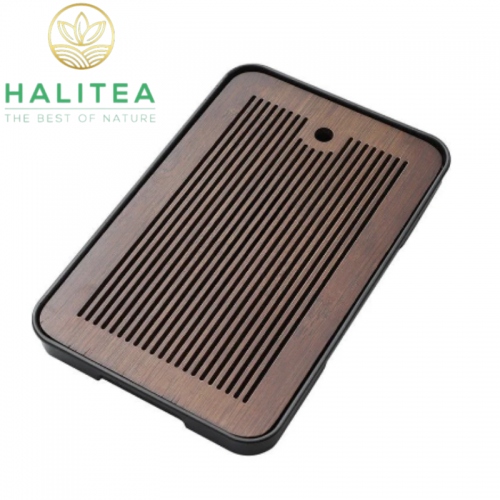 Khay Trà Gỗ Hồ Đào Đế Nhựa KG3219