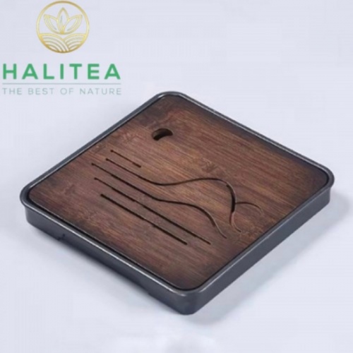 Khay Trà Gỗ Hồ Đào Đế Nhựa KG2828