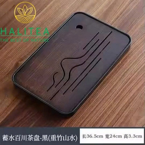 Khay Trà Gỗ Hồ Đào Đế Nhựa KG2828