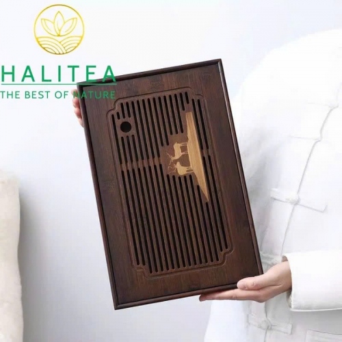 Khay Trà Tre Hồ Đào Tích Nước 30–40cm - Khay Trà Trung Hoa