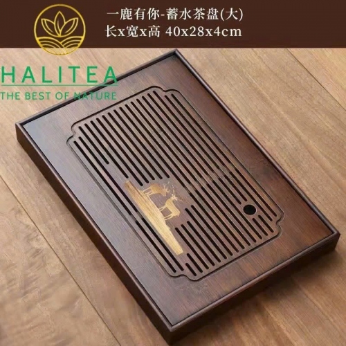 Khay Trà Tre Hồ Đào Tích Nước 30–40cm - Khay Trà Trung Hoa