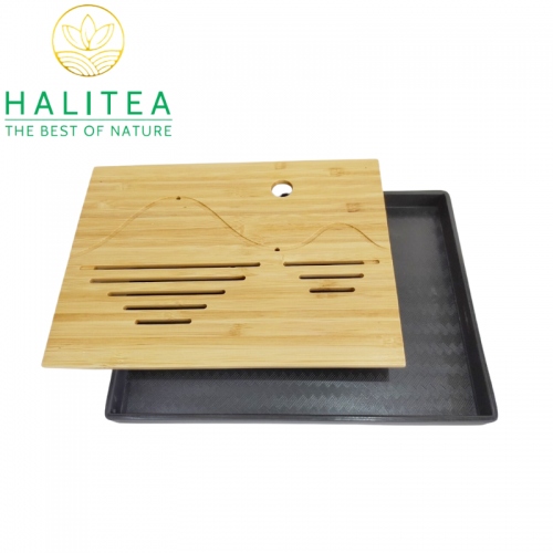 Khay Trà Tre Kết Hợp Nhựa Tiện Lợi Thanh Lịch K2519