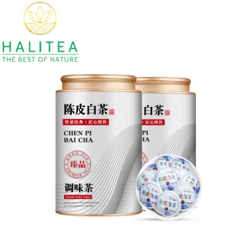 Lão Bạch Trà Trần Bì Phúc Đỉnh Thọ Mi - Hộp Thiếc 250gr