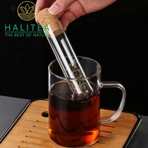 Lọc Trà Thủy Tinh Ống Nghiệm Nhúng Trà Tiện Lợi