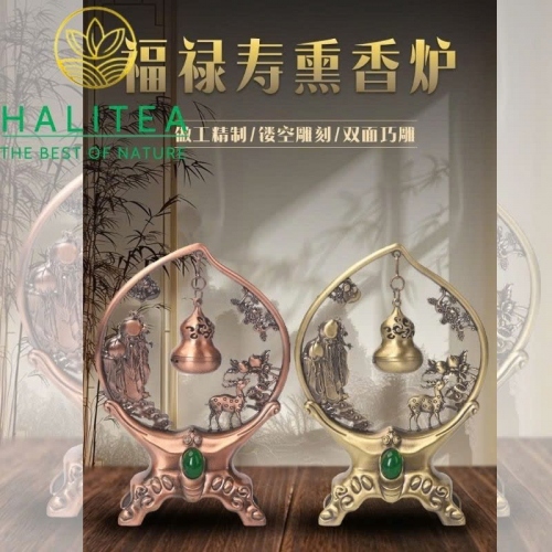 Lư Đồng Xông Trầm Treo Phúc Lộc Thọ Cao 12cm
