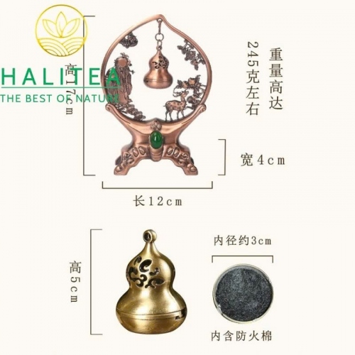 Lư Đồng Xông Trầm Treo Phúc Lộc Thọ Cao 12cm