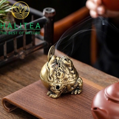 Lư Xông Trầm Cóc Thiềm Thừ Tam Cước – Linh Vật Chiêu Tài Nạp Phúc - 6.8×6.6×7cm