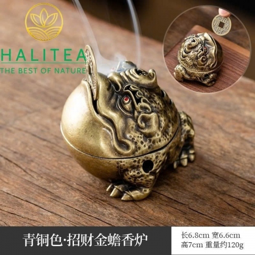 Lư Xông Trầm Cóc Thiềm Thừ Tam Cước – Linh Vật Chiêu Tài Nạp Phúc - 6.8×6.6×7cm