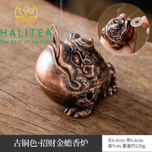 Lư Xông Trầm Cóc Thiềm Thừ Tam Cước – Linh Vật Chiêu Tài Nạp Phúc - 6.8×6.6×7cm