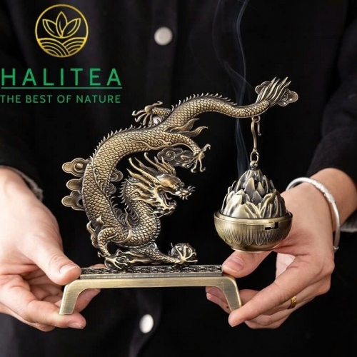 Lư Xông Trầm Long Đằng Tứ Hải – Lư Hương Dạng Treo Cổ Phong Cao Cấp