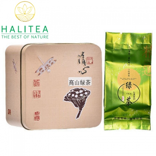Lục Trà Cao Sơn Hộp Thiếc 50g/ hộp/ 10 gói