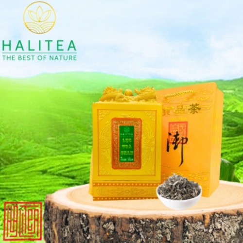 Lục Trà Shan Trăm Năm HALITEA Di Sản Hộp Ấn Vàng Cao Cấp
