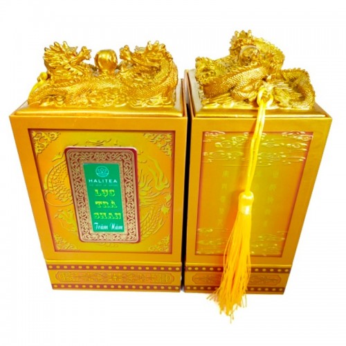 Lục Trà Shan Trăm Năm HALITEA Di Sản Hộp Ấn Vàng Cao Cấp