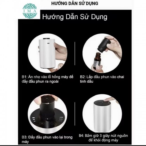 Máy Khuếch Tán Tinh Dầu Ô Tô Phun Trực Tiếp + Tặng Tinh Dầu 10ml