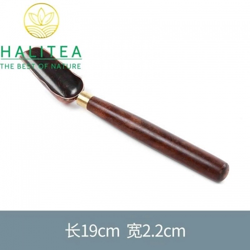 Muỗng Xúc Trà Bằng Đồng Khắc Hoa Văn 16cm