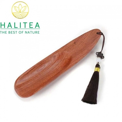 Muỗng Xúc Trà Gỗ Tự Nhiên Dây Tua Rua Cổ Điển 16,5cm
