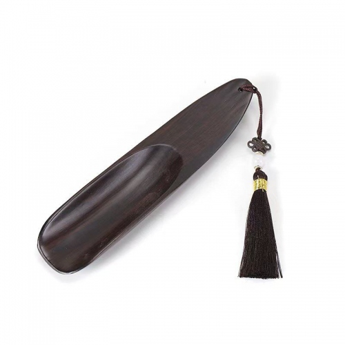 Muỗng Xúc Trà Gỗ Tự Nhiên Dây Tua Rua Cổ Điển 16,5cm
