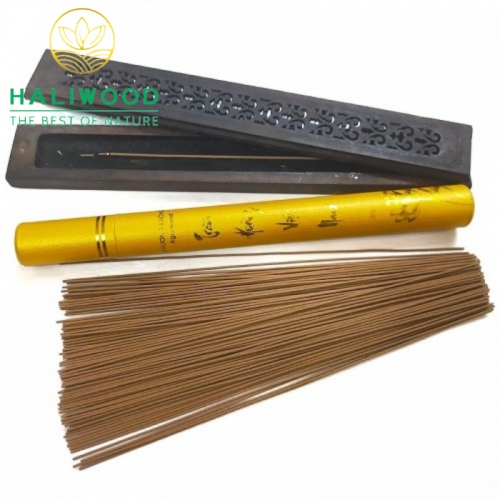 Nhang Không Tăm Trầm Hương Quảng Nam Loại Cao Cấp Ống Vàng 20gr