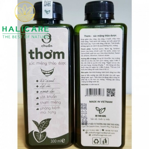 Nước Súc Miệng Thảo Dược Thiên Nhiên Thơm Chai 300ml