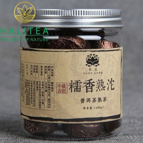 Phổ Nhĩ Chín Hương Nếp Viên Vân Nam Hũ 100gr