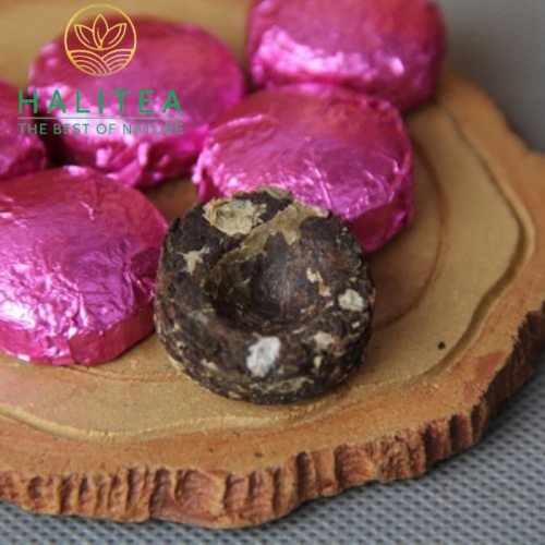 Phổ Nhĩ Chín Viên Lá Sen Hộp Thiếc 75Gr