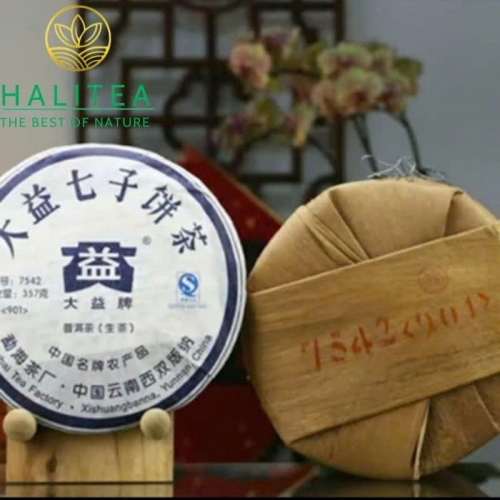 Phổ Nhĩ Sống Đại Ích TAETEA 7542 Năm 2008 - Bánh 357gr