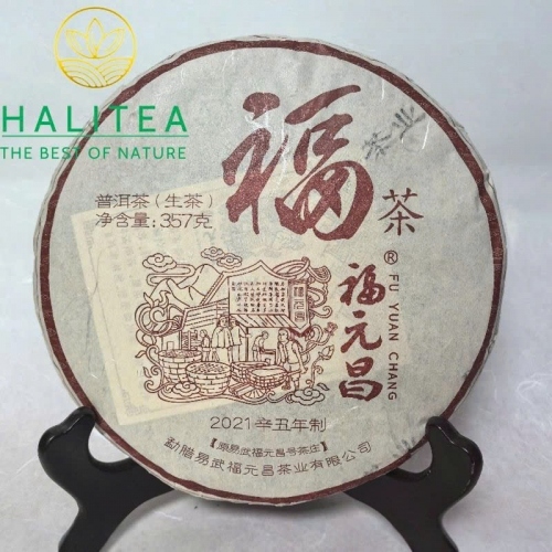 Phổ Nhĩ Sống (Fu Yuan Chang) 2021 Phúc Nguyên Xương – Bánh 357g