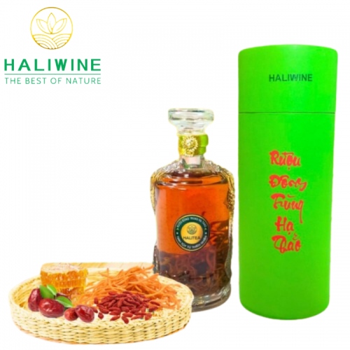 Rượu Đông Trùng Hạ Thảo Lon Xanh Chai 500ml