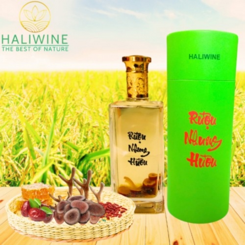 Rượu Nhung Hươu HALIWINE Lon Xanh Chai 500ml