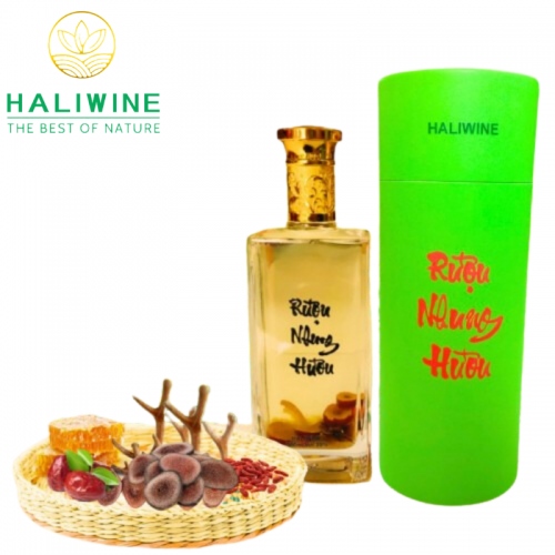 Rượu Nhung Hươu HALIWINE Lon Xanh Chai 500ml
