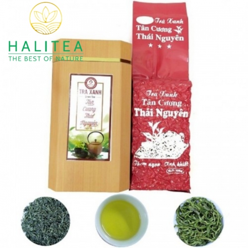 Set 2 Hộp Trà Xanh Móc Câu HALITEA Thái Nguyên Cao Cấp 400gr