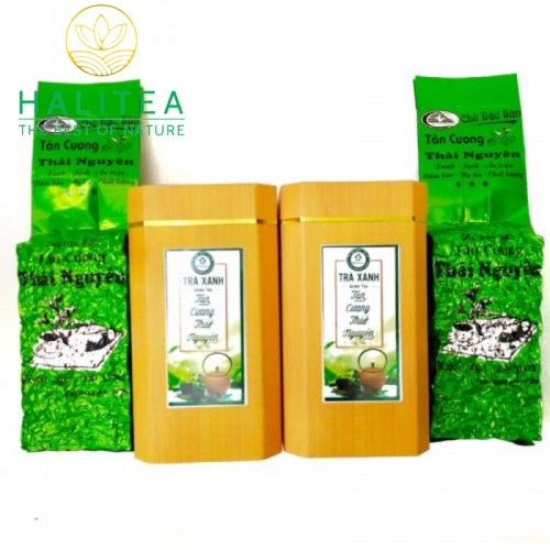 Set 2 Hộp Trà Xanh Móc Câu HALITEA Thái Nguyên Đặc Biệt  400gr