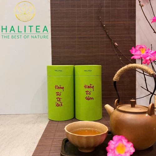 Set 2 Lon Hoàng Trà Shan Tuyết Cổ Thụ Thượng Hạng HALITEA Lon Xanh