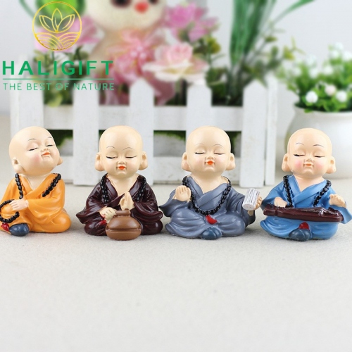 Set 4 Tượng Chú Tiểu Đeo Vòng
